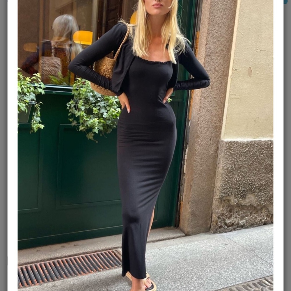 Heavy Manners Missed Connections Dress XS NWTBlack Sleeveless Bodycon Maxi Dress